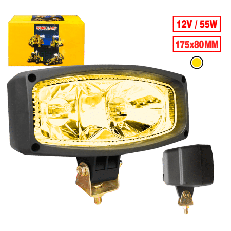 NEBLINERO DOBLE FOCO 12V 17.5CM AMARILLO