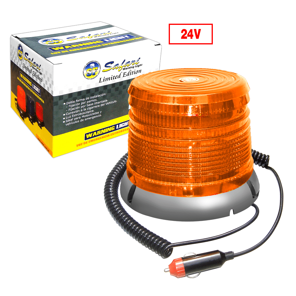 LUZ DE EMERGENCIA STROBO 24V LIGTH SPEED AMBAR