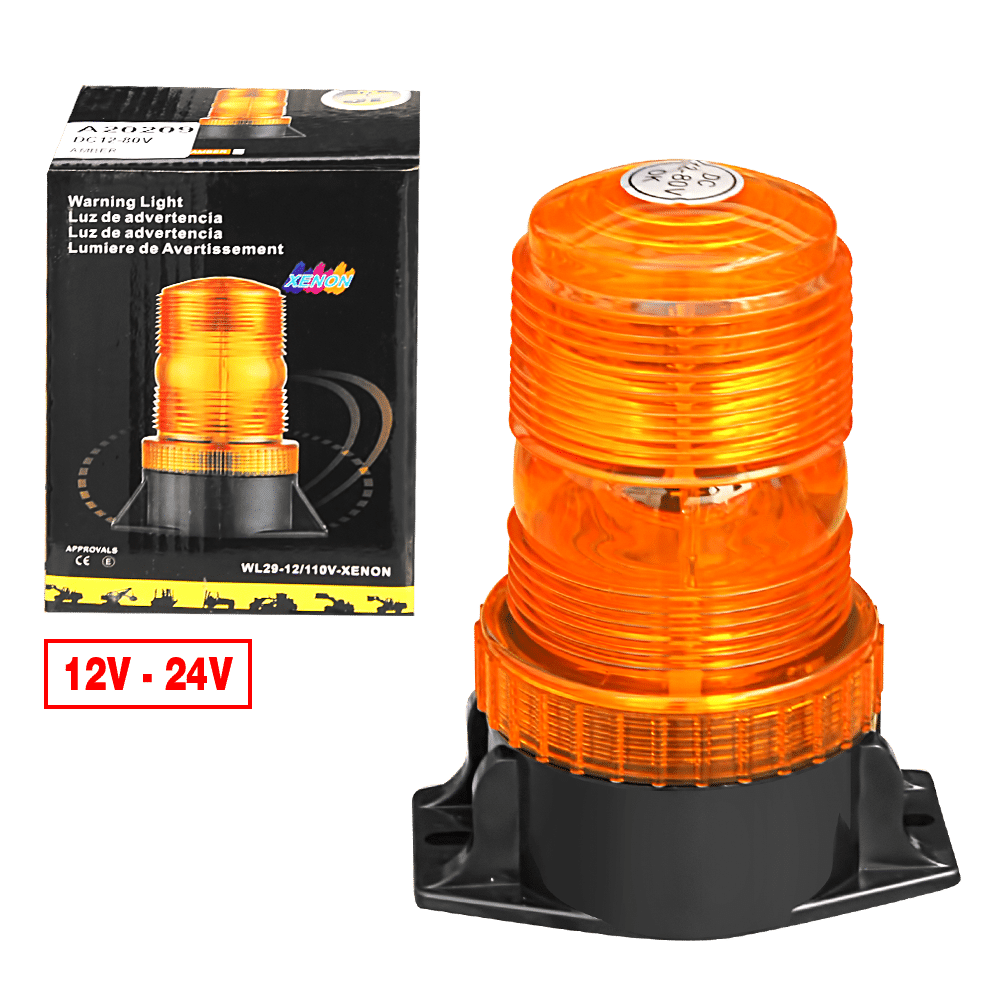 LUZ ADVERTENCIA XENON 12V-80V AMBAR