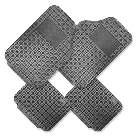 PISO DE JEBE 4PCS NEGRO 2X66X44CM 2X35.5X44CM