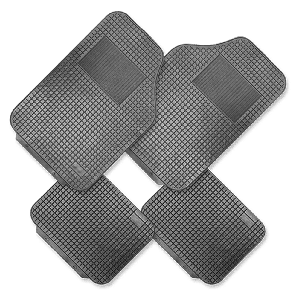 PISO DE JEBE 4PCS NEGRO 2X66X44CM 2X35.5X44CM