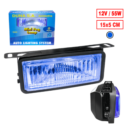 NEBLINERO RECTANGULAR 15CM 12V AZUL