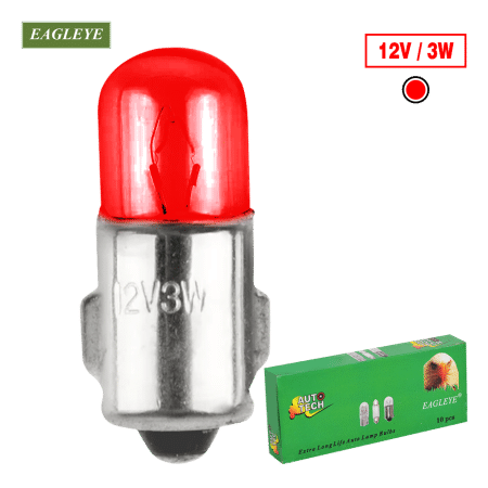 FOCO BOMBILLA T7 12V 3W ROJO X10PZS
