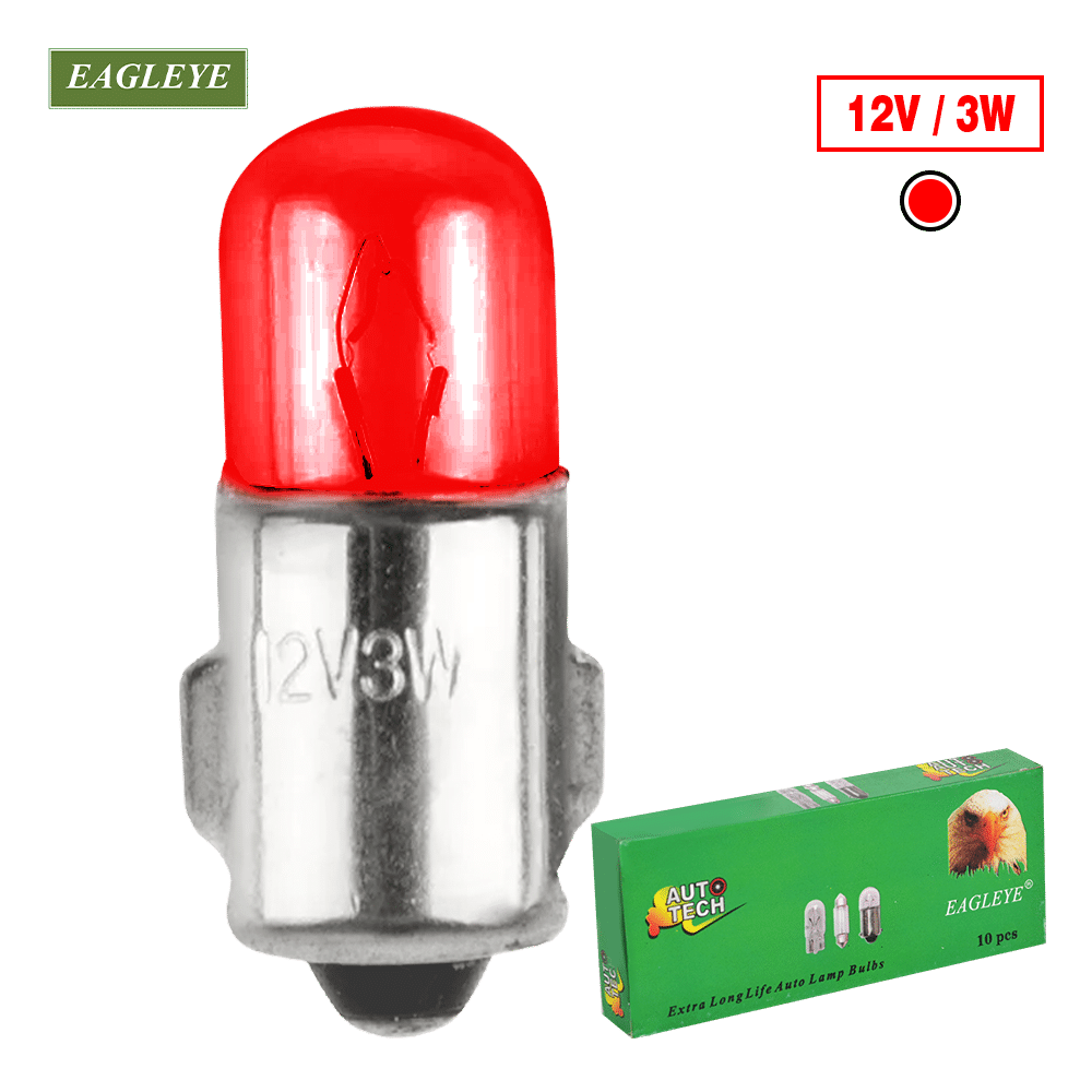 FOCO BOMBILLA T7 12V 3W ROJO X10PZS