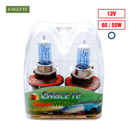 FOCO HALOGENO H13 12V 60/55W SUPER WHITE 2PZS