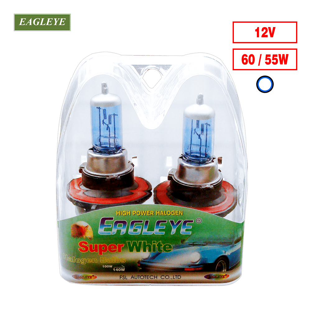 FOCO HALOGENO H13 12V 60/55W SUPER WHITE 2PZS