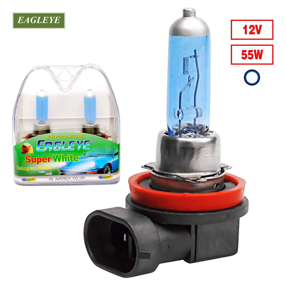 FOCO HALOGENO H8 12V 55W PGJ19-1 SUPER WHITE X2PZS