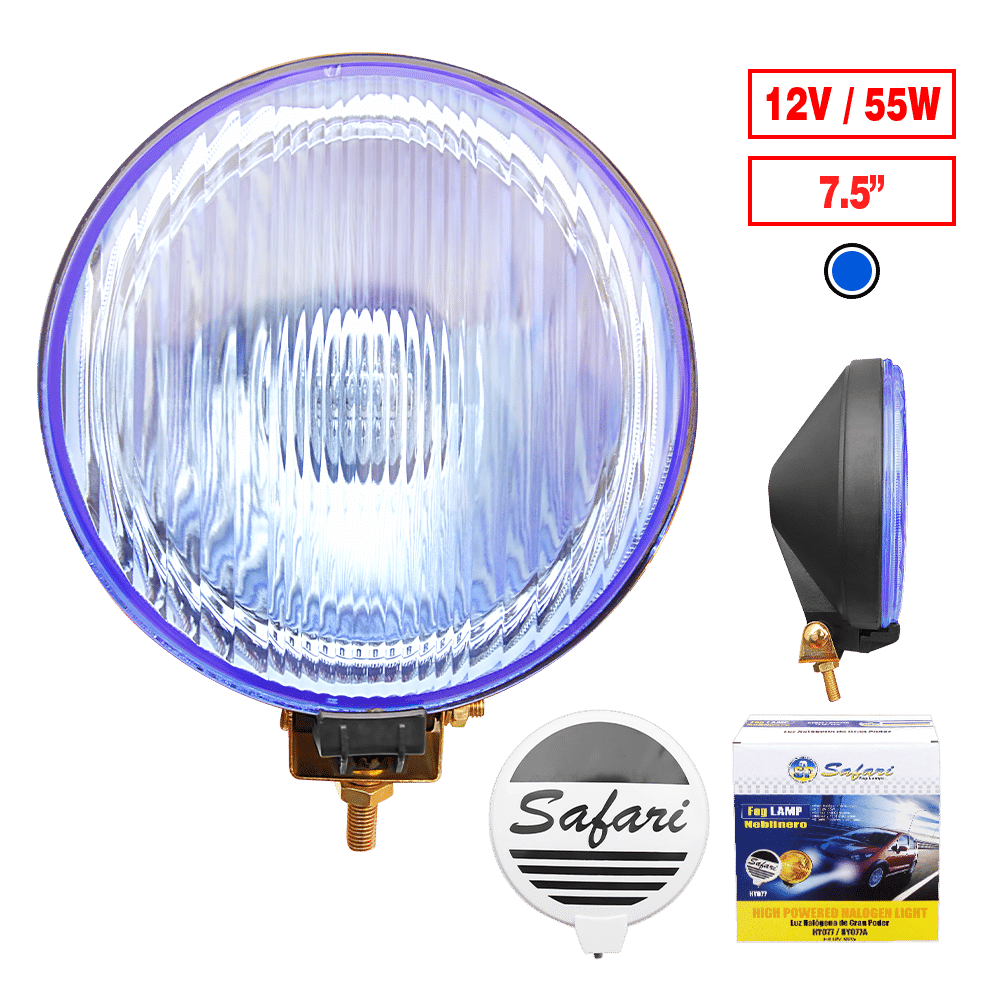 NEBLINERO REDONDO 19CM C/TAPA 12V AZUL