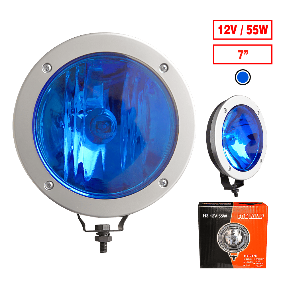 NEBLINERO REDONDO 7PULG 12V AZUL