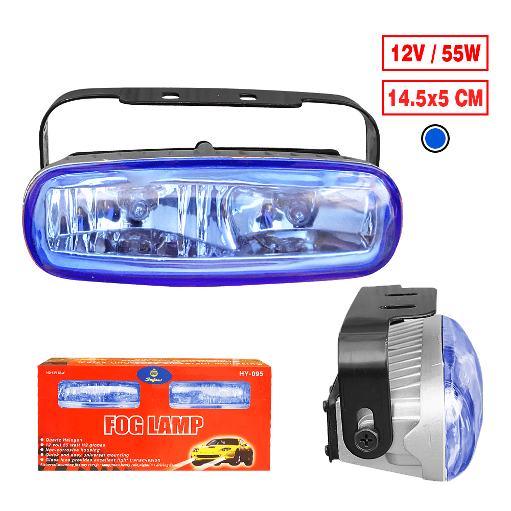 NEBLINERO ALUM DOBLE FOCO 14.5X5CM 12V AZUL