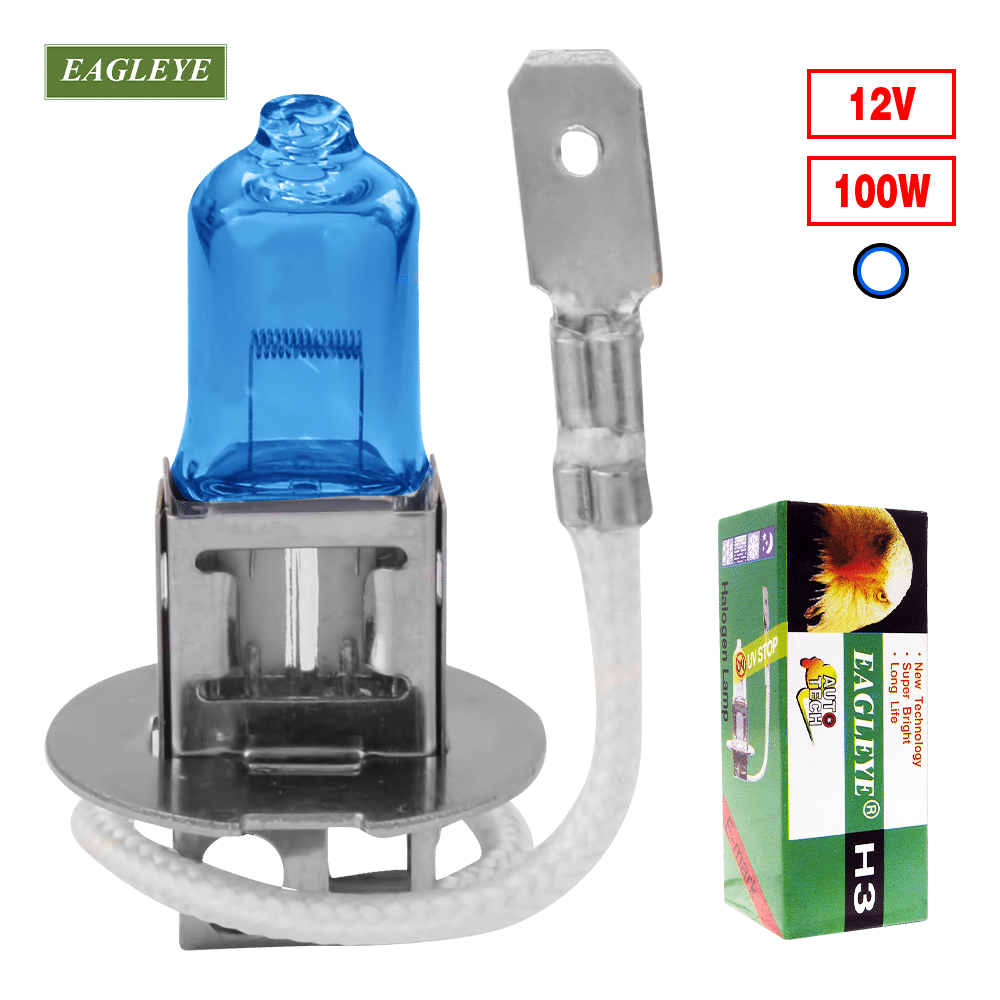 FOCO HALOGENO H3 12V 100W PK22S SUPER WHITE