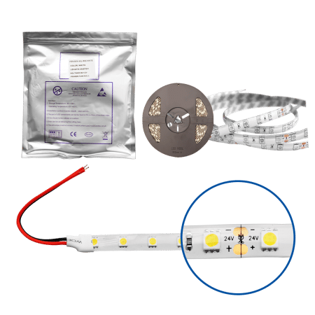 CINTA LED SMD5050 05 MTS 24V AZUL