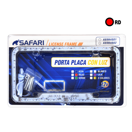 PORTA PLACA CON LED ROJO