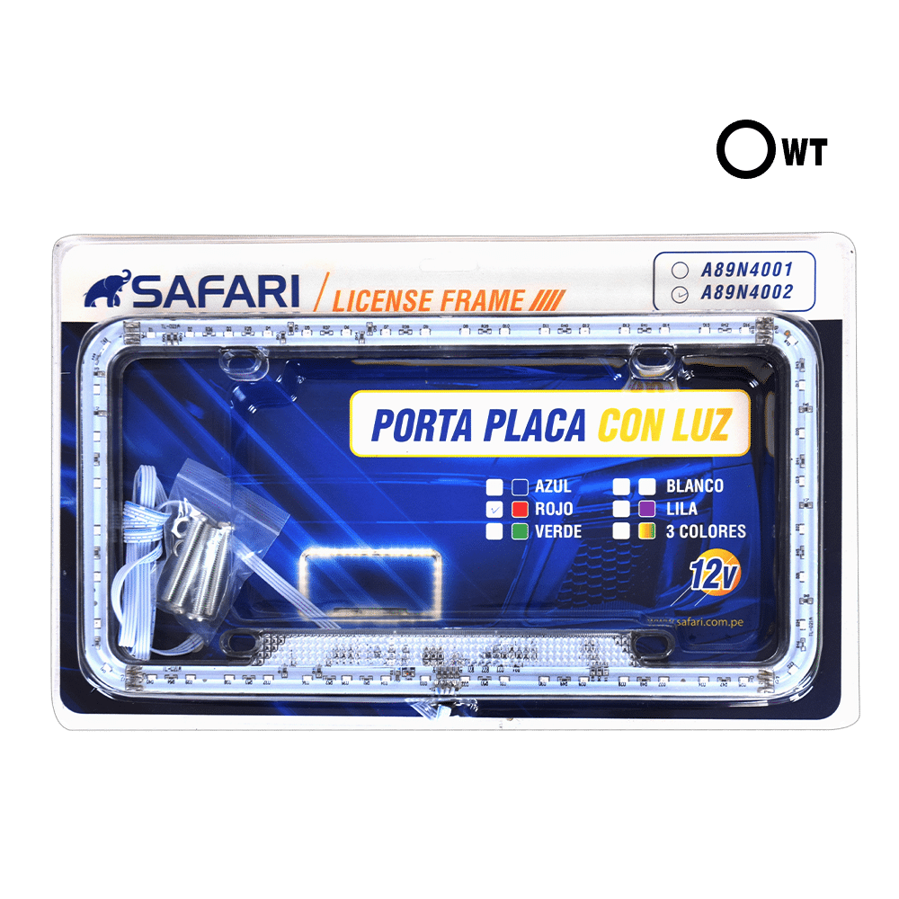 PORTA PLACA CON LED BLANCO