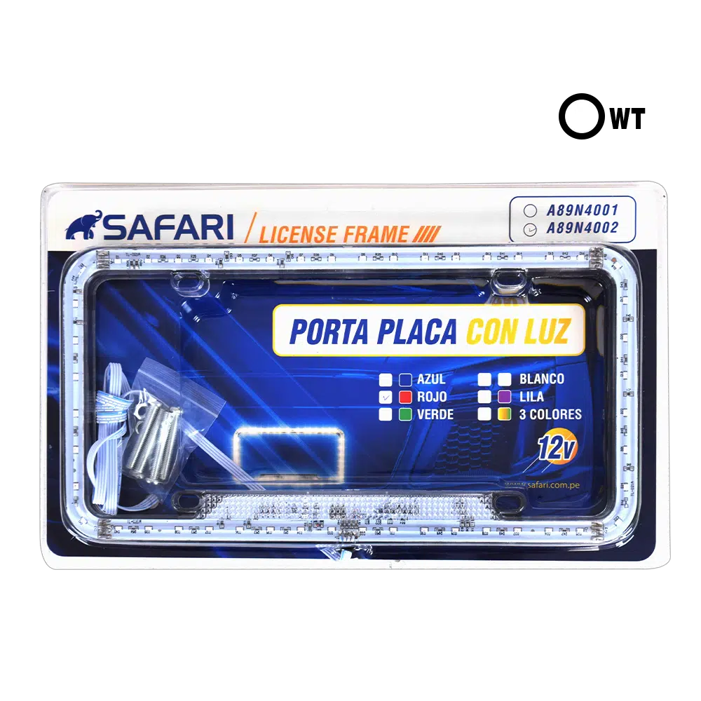 PORTA PLACA CON LED BLANCO