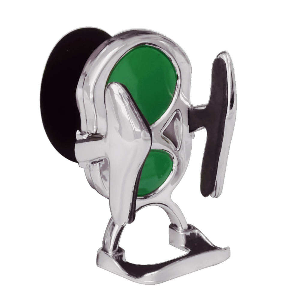 PORTA CELULAR CROMADO/VERDE