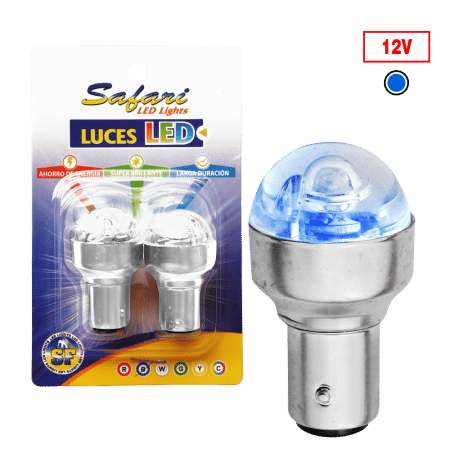 FOCO LED ESTROBO 2 CONTACTO AZUL