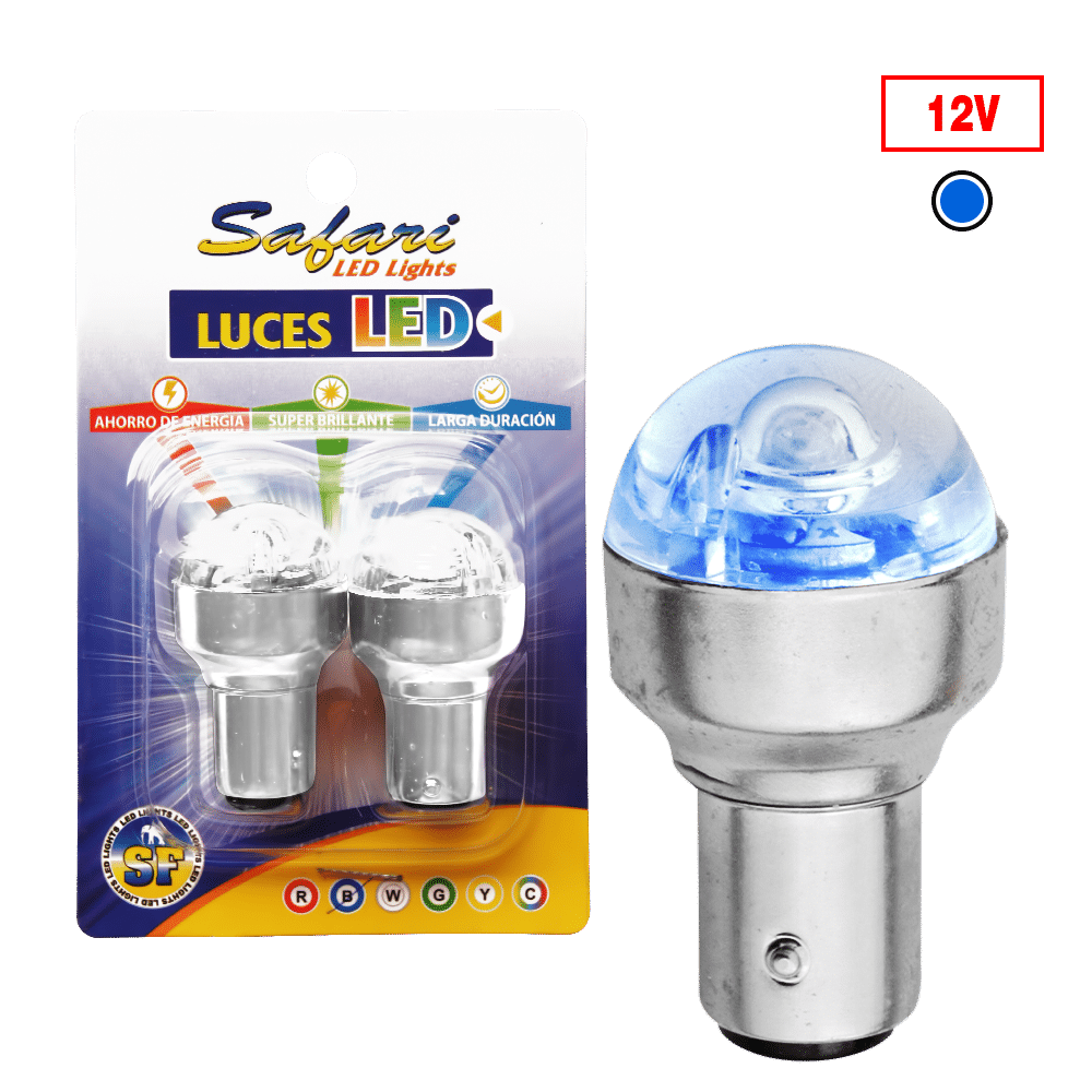 FOCO LED ESTROBO 2 CONTACTO AZUL