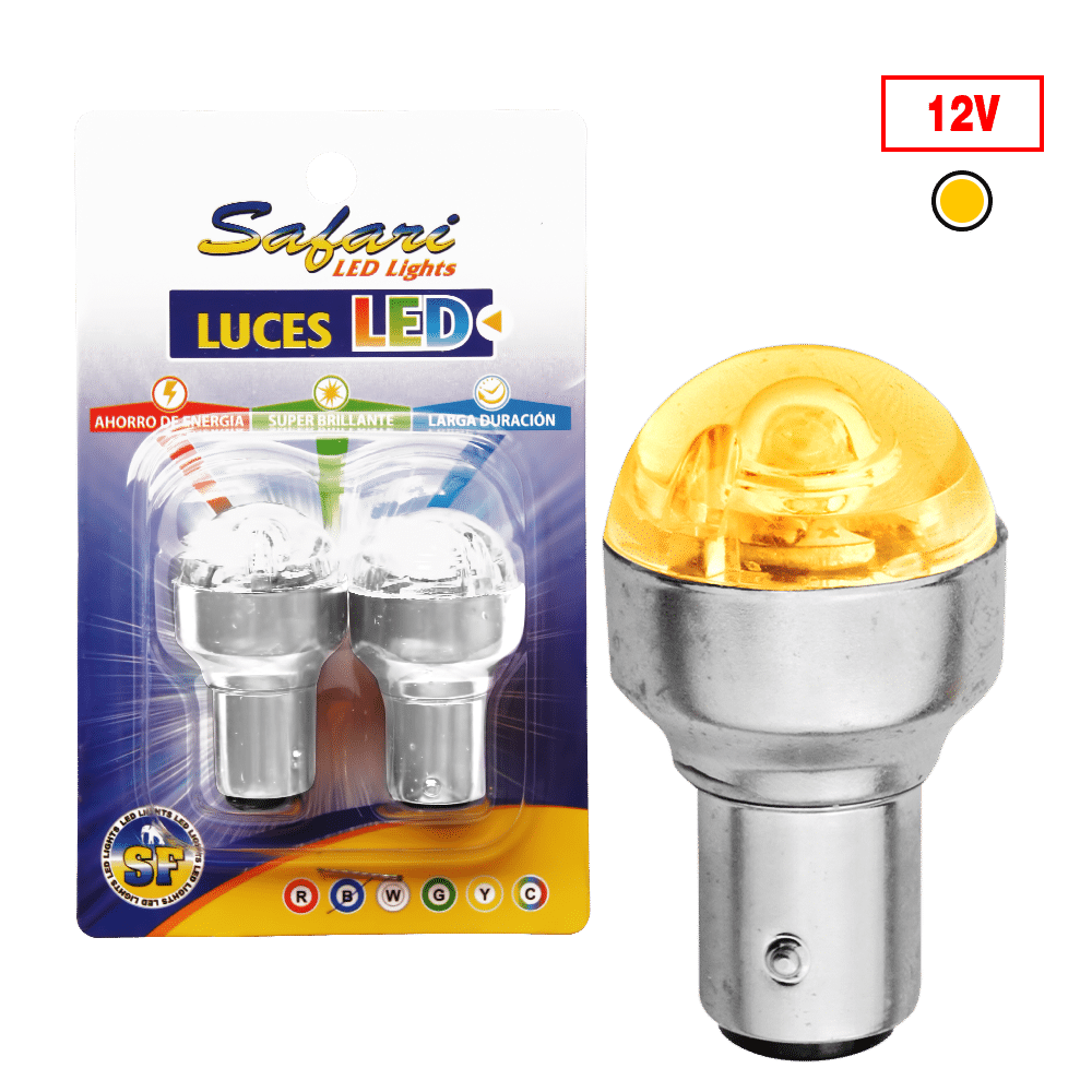 FOCO LED ESTROBO 2 CONTACTO AMBAR