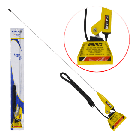 ANTENA T/POSTE AM/FM 81CM ABC+METAL INC CABLE - AMARILLO