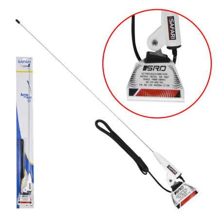 ANTENA T/POSTE AM/FM 81CM ABC+METAL INC CABLE - BLANCO