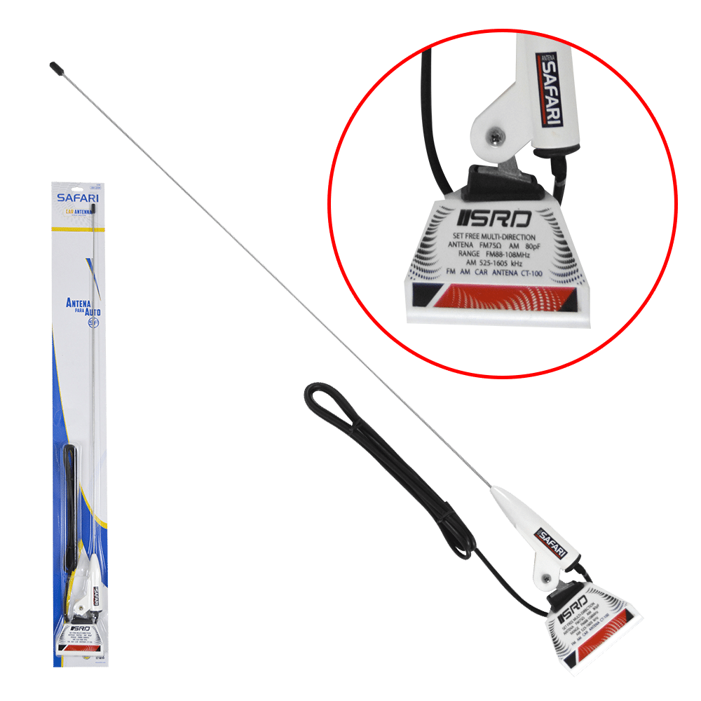 ANTENA T/POSTE AM/FM 81CM ABC+METAL INC CABLE - BLANCO