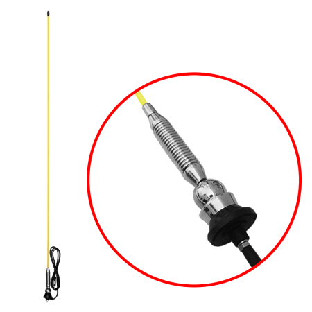 ANTENA PATRULLERA 2M BASE A AMARILLA