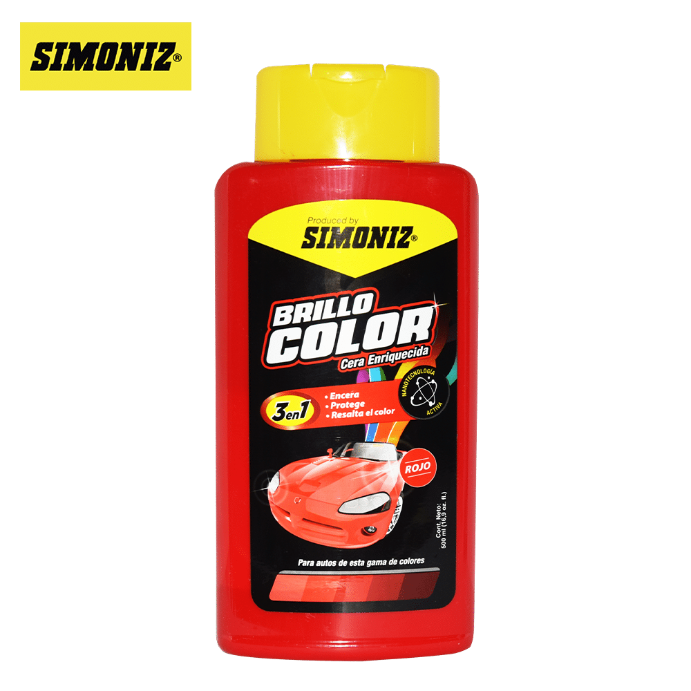 CERA ENR BRILLO COLOR 3EN1 500ML ROJO