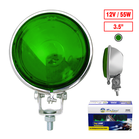 NEBLINERO REDONDO 3.5PULG 12V VERDE