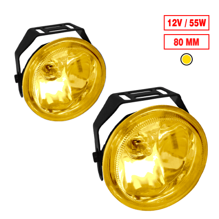 NEBLINERO OVALADO 8CM 12V AMARILLO