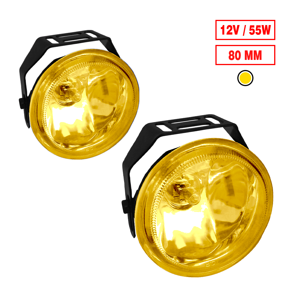 NEBLINERO OVALADO 8CM 12V AMARILLO