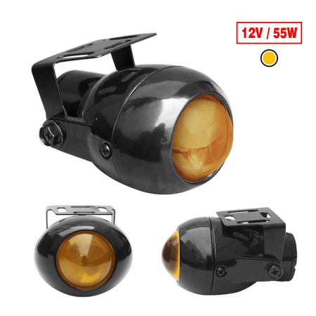 NEBLINERO ALUMINIO BLACK 12V AMARILLO