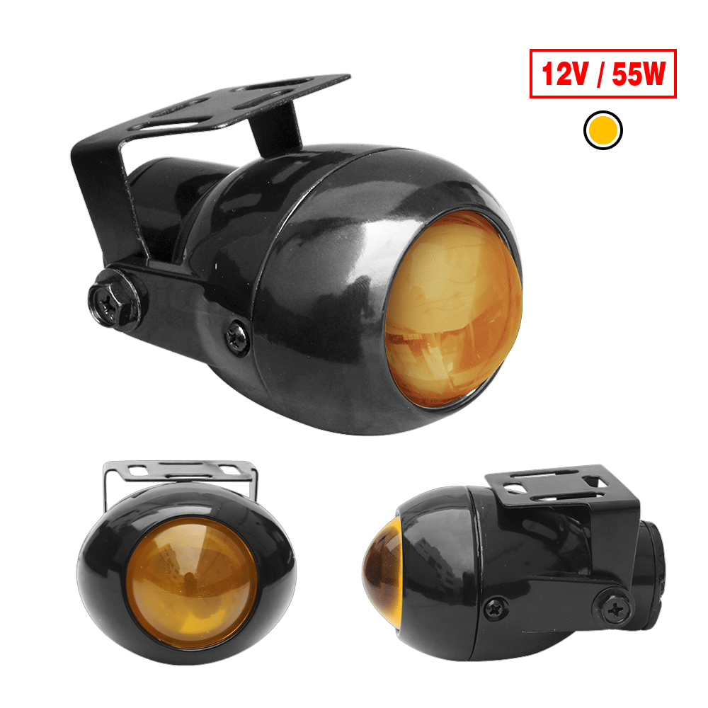 NEBLINERO ALUMINIO BLACK 12V AMARILLO