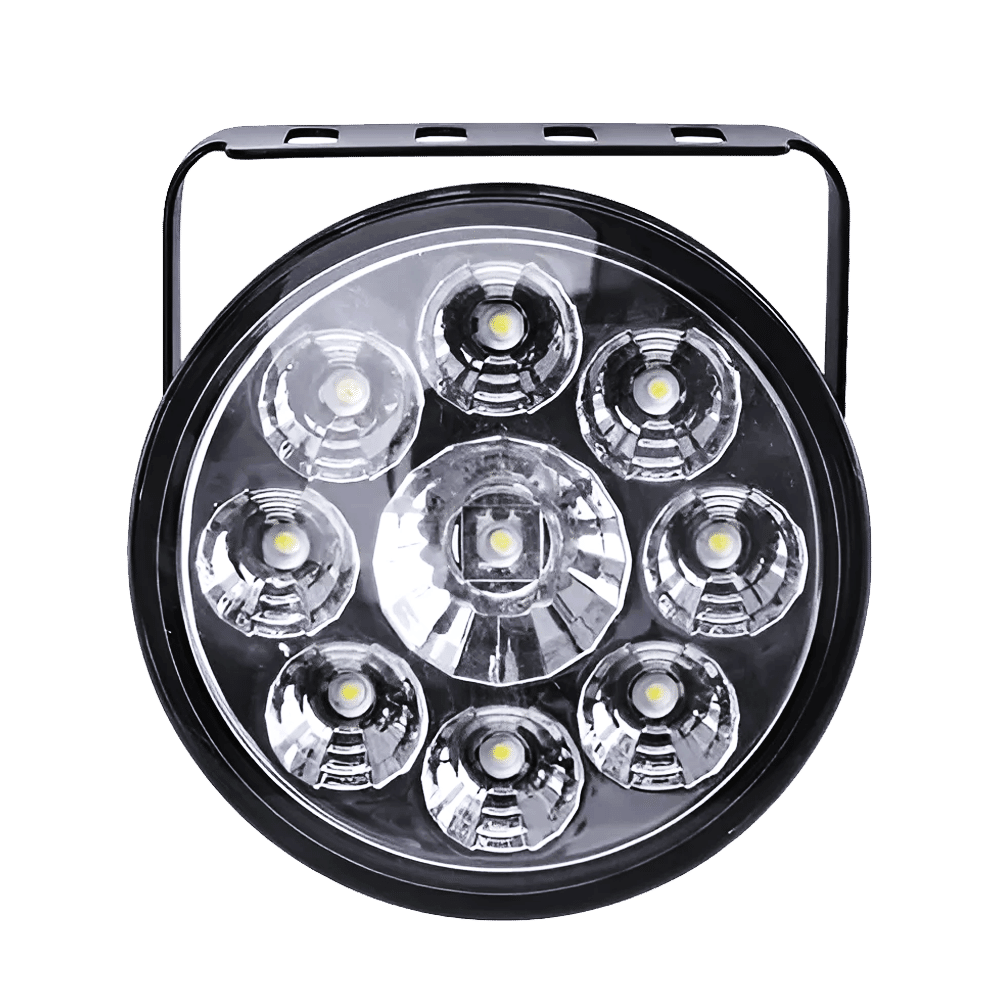 LUZ DIA STROBO CIRCULAR 12V 80MM 9LED CLARO