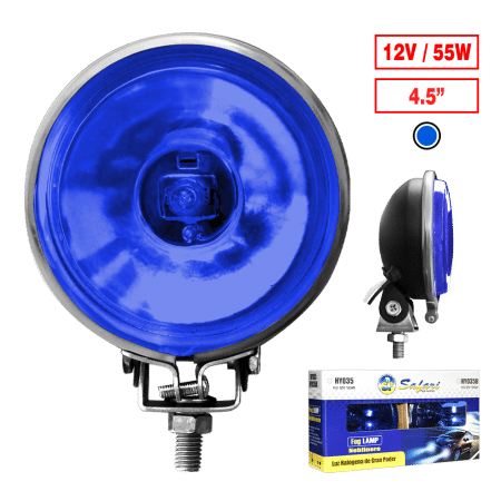 NEBLINERO REDONDO CROM. 4.5PULG 12V AZUL DARK
