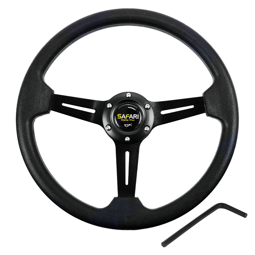 TIMON DEPORTIVO LIGHT-B PU+AL 350MM NEGRO