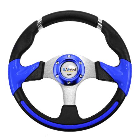 TIMON DEPORTIVO STRIP PVC 320MM NEGRO/AZUL