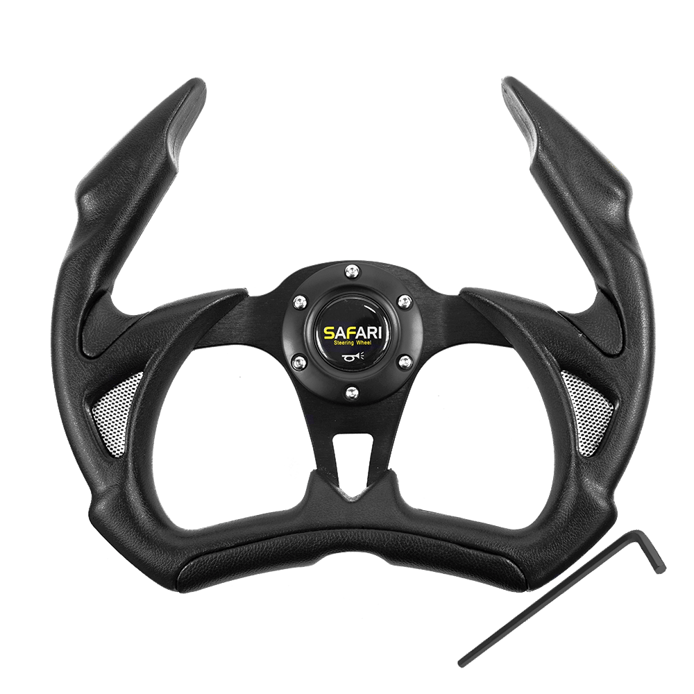 TIMON DEPORTIVO RACE PU+AL 350MM NEGRO