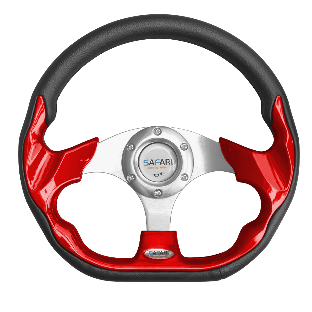 TIMON DEPORTIVO STYLE PVC 320MM NEGRO/ROJO