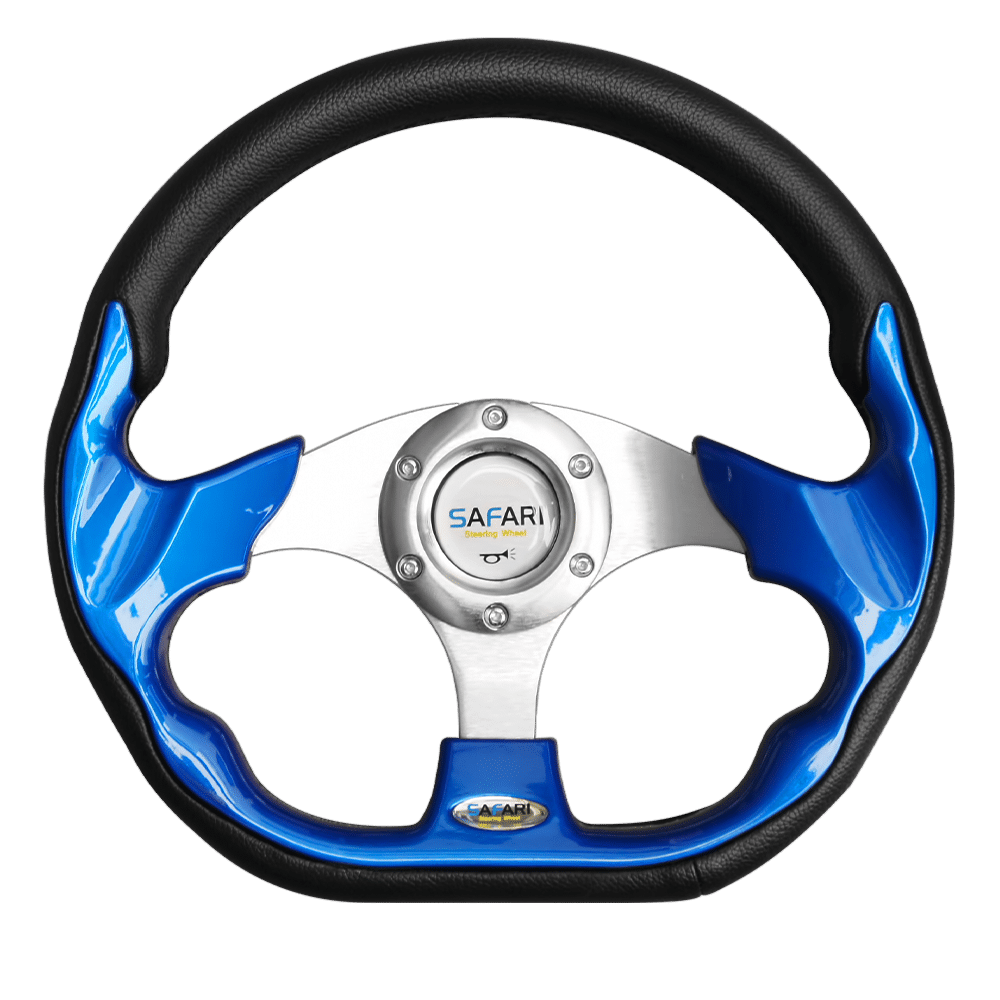 TIMON DEPORTIVO STYLE PVC 320MM NEGRO/AZUL