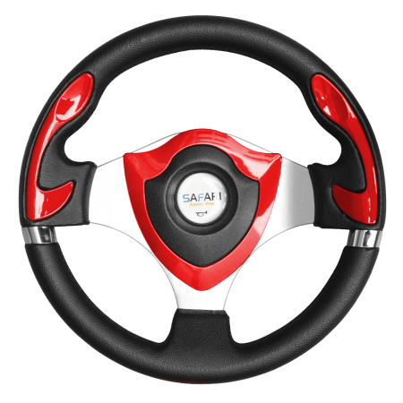TIMON DEPORTIVO SHIELD PVC 320MM NEGRO/ROJO