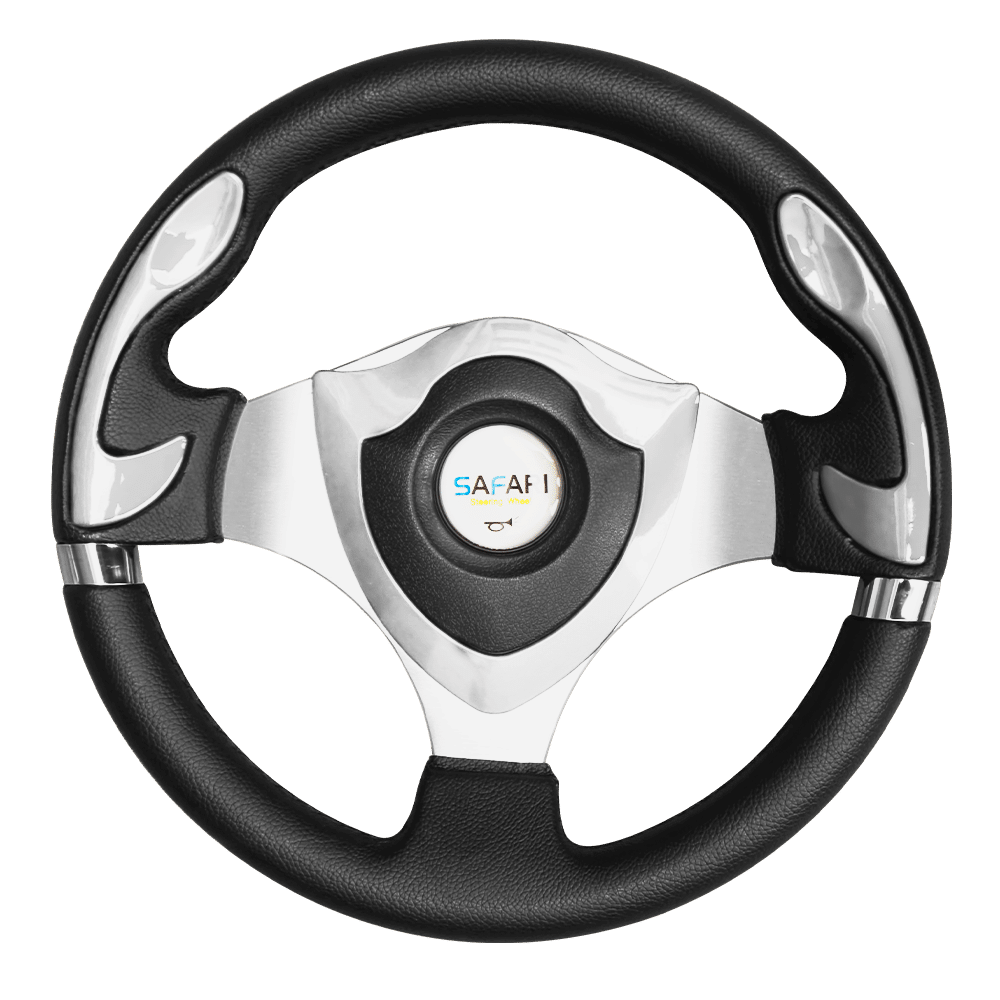 TIMON DEPORTIVO SHIELD PVC 320MM NEGRO/GRIS