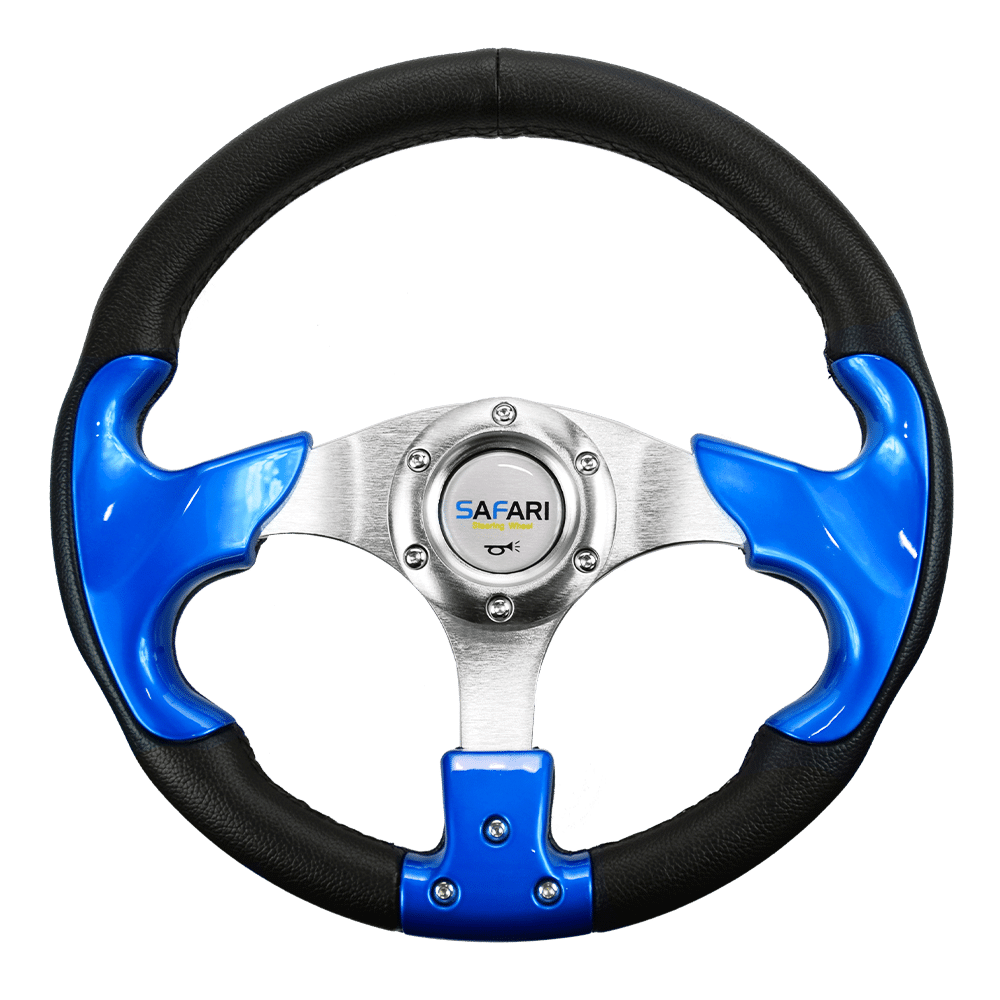 TIMON DEPORTIVO STRONG PVC 320MM NEGRO/AZUL