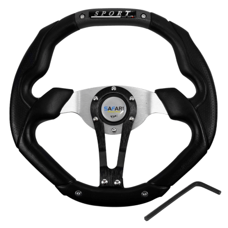 TIMON DEPORTIVO DARK PVC 320MM NEGRO/SILVER
