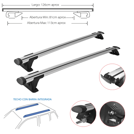 BARRAS DE ALUMINIO 120 CM