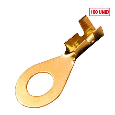 TERMINAL OJO BRONCEADO 100PCS/BOLSA