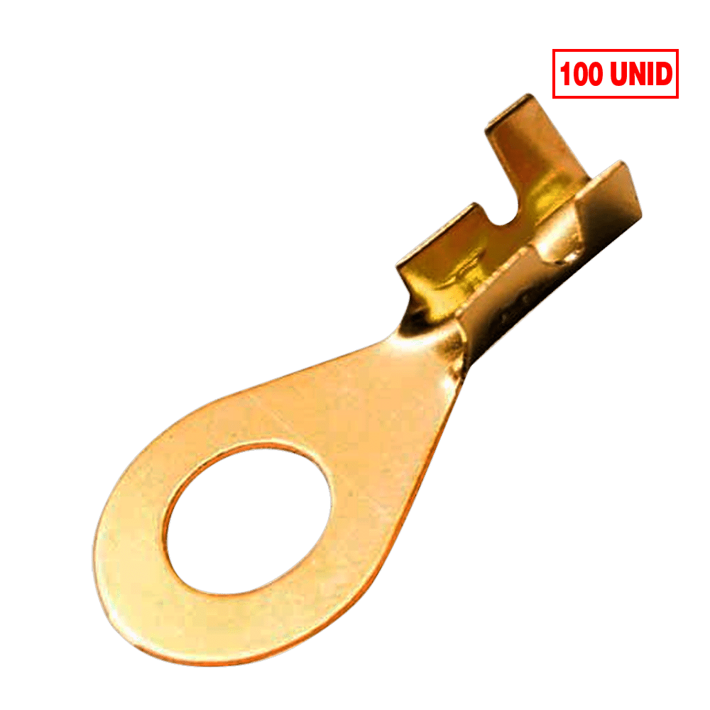 TERMINAL OJO BRONCEADO 100PCS/BOLSA