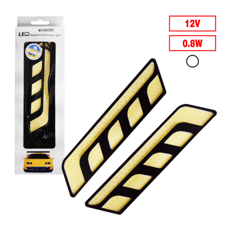LUZ DIURNA LED 2PCS 0.8W ALUM BLANCO