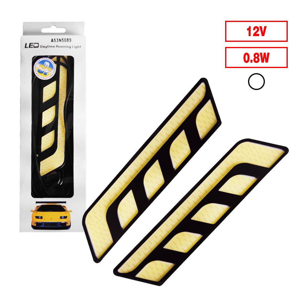 LUZ DIURNA LED 2PCS 0.8W ALUM BLANCO