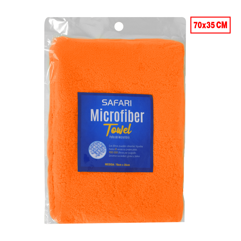 PAÑO DE MICROFIBRA 70X35CM NARANJA